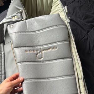 Mory June ~ Gray- Limited Edition Leather Baby Carrier Bag.